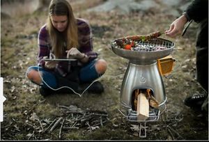 BioLite BaseCamp Wood Burning Base Camp Stove Grill USB Power Generator