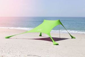 Beach Sun Shelter Tent Sunshade Outdoor For 5 Persons Color Green Canopy camping