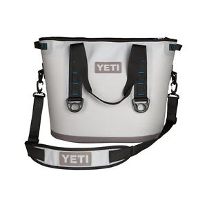 YETI HOPPER 30 COOLER BAG GREY AND BLUE BRAND NEW IN BOX! FAST, FREE SHIPPING!