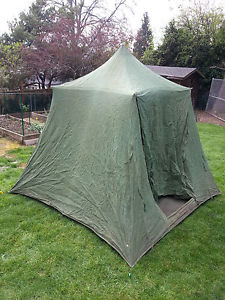 Extremely rare Goodwin Cole vintage canvas umbrella tent 8 x 8 very nice shape!