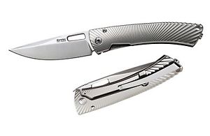 Messer LionSteel TiSpine Natur Elmax Stahl Voll - Titan  Vollmetall TS1 GS Ti