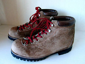 Vintage Vasque Mens Brown Brushed Suede Mountaineering Leather Hiking  Boots 7