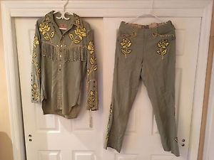 Antique 1930's Rodeo Ben Western Shirt & Matching Pants Women's Show VERY RARE!