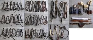 HUGE LOT English Tack, Bridles Martingales Reins, Equifit Hadfield Beval Crosby