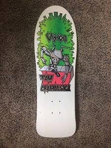 SUPER RARE VINTAGE NOS 1986 VISION TOM GROHOLSKI SKATEBOARD DECK. GATOR GONZ VSW