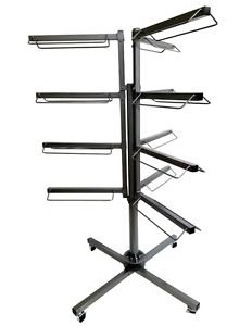 Equiracks Saddle Rack Revolving Heavy Duty 12 Arm Steel Gray RSR-12