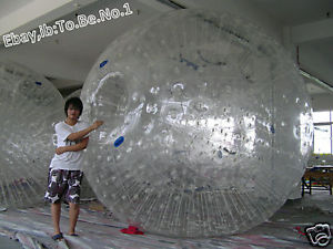 3.5M*2.5M Blue Inflatable Zorb ball Zorbing Human Hamster ball Hydro Zorb 1.0MM