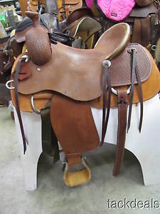 New Teskeys Ranch Saddle 16" Never Used Cowboy Hardseat Rig TX Made