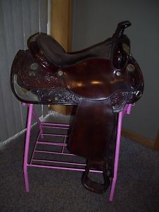 VINTAGE  circle y saddle -beautiful  lots of bling- complete matching set
