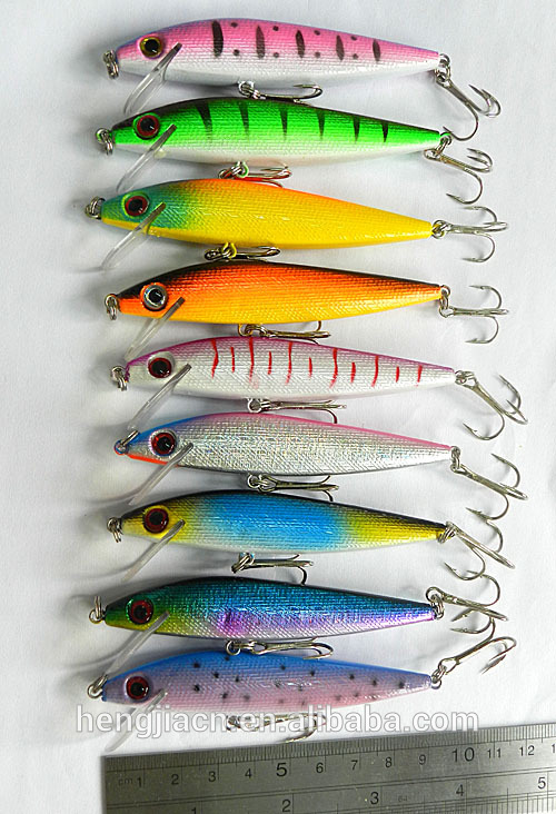 Sea fairy 90mm Minnow 9CM 8.5G 6# hooks 9 colors Fishing lure stick hard fishing tackle minnow fishing lure free shipping