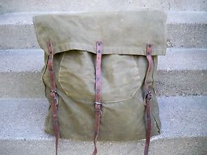 Vtg Duluth Brand Cruiser Canvas Camping Hiking Canoe Rucksack Day Pack Backpack