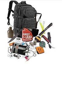 RuckUp 24 Hour Bug-Out-Bag Black EDC Camping Hunting Survival First Aid