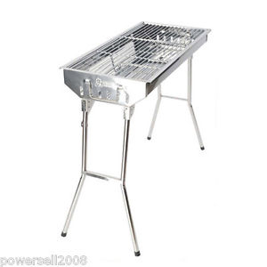 # New Outdoor Stainless Steel Household Portable Folding Charcoal BBQ Grill