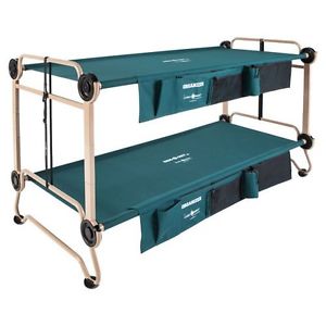 Portable Folding Camping Bunk Bed Cot Bundle Outdoor Green Steel Boy Girl Scouts