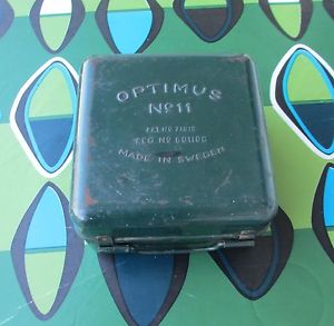 RARE OLD Swedish OPTIMUS No 11 Camp STOVE Chrome Tank Pat Reg Sweden