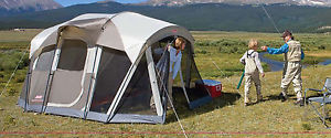 Coleman 6 Person 2 Room Screened Camping Tent Outdoor Family Cabin Dome Shelter