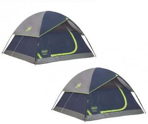 (2) Coleman Sundome 4 Person Camping Tents | 9' x 7'