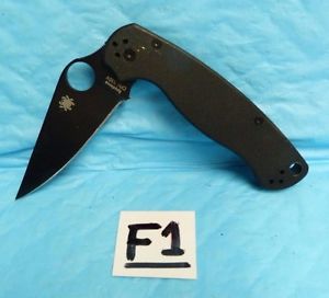 USED SPYDERCO FOLDING KNIFE: CPM S30V 2.5" BLD BLK GOLDEN COLO USA EARTH B13-F1