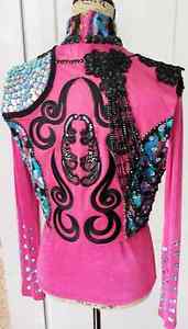 Western Pleasure Show Clothes Shirt Jacket Vest and matching Slinky  M/L