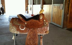 Custom western show saddle