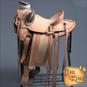 WD060RO-F HILASON BIG KING WESTERN WADE RANCH ROPING COWBOY TRAIL SADDLE 16"