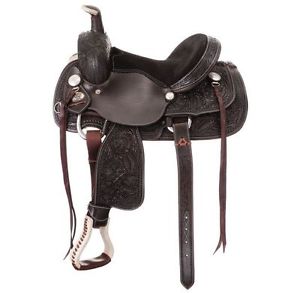 Tough-1 Saddle Western Lone Star Youth Roper Full Quarter 13" Dark RK1223