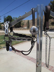 VINTAGE KATHY'S STERLING OVERLAY SHOW HALTER - STUNNING + LEAD