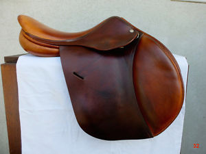 Luc Childeric Luxury French Jumping Saddle Gorgeous Brown 16.5"