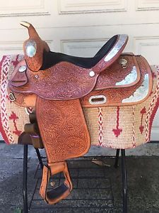 Circle Y Western Pleasure Equitation Show Saddle 15"