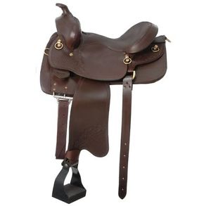 Tough-1 Saddle Western Royal King Laredo Trail 15 1/2" Dark Oil RK7015