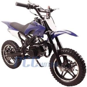 FREE SHIPPING KIDS 49CC 2 STROKE GAS MOTOR DIRT MINI POCKET BIKE BLUE U DB50X