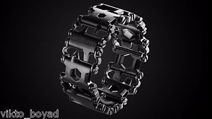 Leatherman Tread BLACK STAINLESS STEEL BRACELET MULTI TOOL Cutter SCREWDRIVER