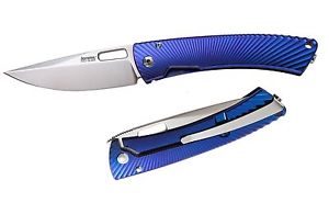 Messer LionSteel TiSpine Blau Elmax Stahl Voll - Titan  Vollmetall TS1 VM Ti