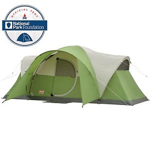 Tent 8 Person Coleman Camping Family Quick Set-Up Rain Sun Protection