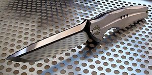 Messer WE Knife 601 Voll Titan Black Line S35VN  Flipper Super Scharf Kugellager