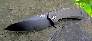 Zero Tolerance ZR 0095BW Schwarz blackwashed Voll Titan S35VN Flipper Kugellager