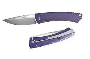 Messer LionSteel TiSpine Purple Elmax Stahl Voll - Titan  Vollmetall TS1 VS Ti