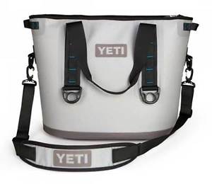 YETI Hopper 30 qt Soft Side Cooler Bag Ice Chest -- Gray/Blue