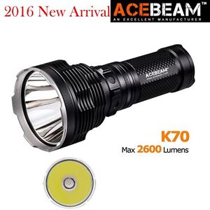 ACEBeam K70 2600LM 1300M CREE XHP35 LED Flashlight Torch HI Outdoor Hunting