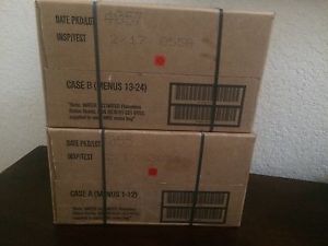 1 "A" and 1 "B" Case Genuine US Miltary MRE'S Factory Sealed   inspection 2/2017