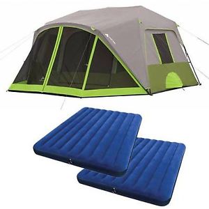 Ozark Trail 9-Person Instant Cabin Tent with 2 Bonus Queen Airbeds Value Bundle