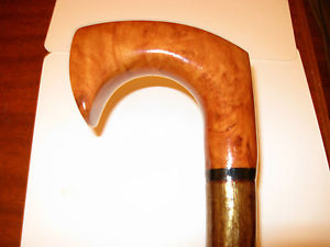 Beautiful Irish Cardigan Stick made from Afzalia Burl & Irish Hazel Wood Shank.