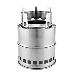 10X(Stainless Steel Wood Stove Solidified Alcohol Stove Outdoor Cooking S*