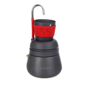 5X(ALOCS Kaffee Herd Pot Kaffeekanne fuer Outdoor mit 2 Cups)