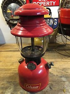 VTG 12/1952 Coleman Red 200A Black Band SIngle Mantle Camping Lantern