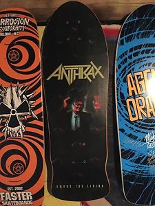 Anthrax Among The Living Vintage Skateboard Deck metallica zorlac Brand X Band