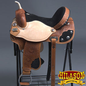 TT203BZOL HILASON CLASSIC SERIES FLEX-TREE BARREL RACING TRAIL WESTERN SADDLE 17