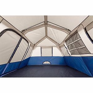 10 Person Camping Cabin Tent , Fast setup, 2 rooms, fits two queen airbeds