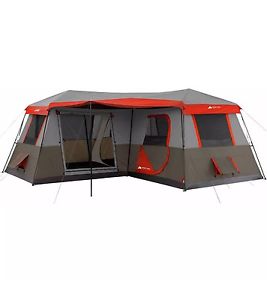 BRAND NEW Ozark Trail 12 Person 3 Room L-Shaped Instant Cabin Tent