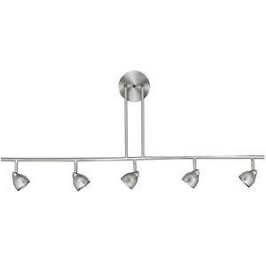 Cal Lighting SL-954-5-BS-GNF Track Lighting, Green Fire Glass & Brushed Steel